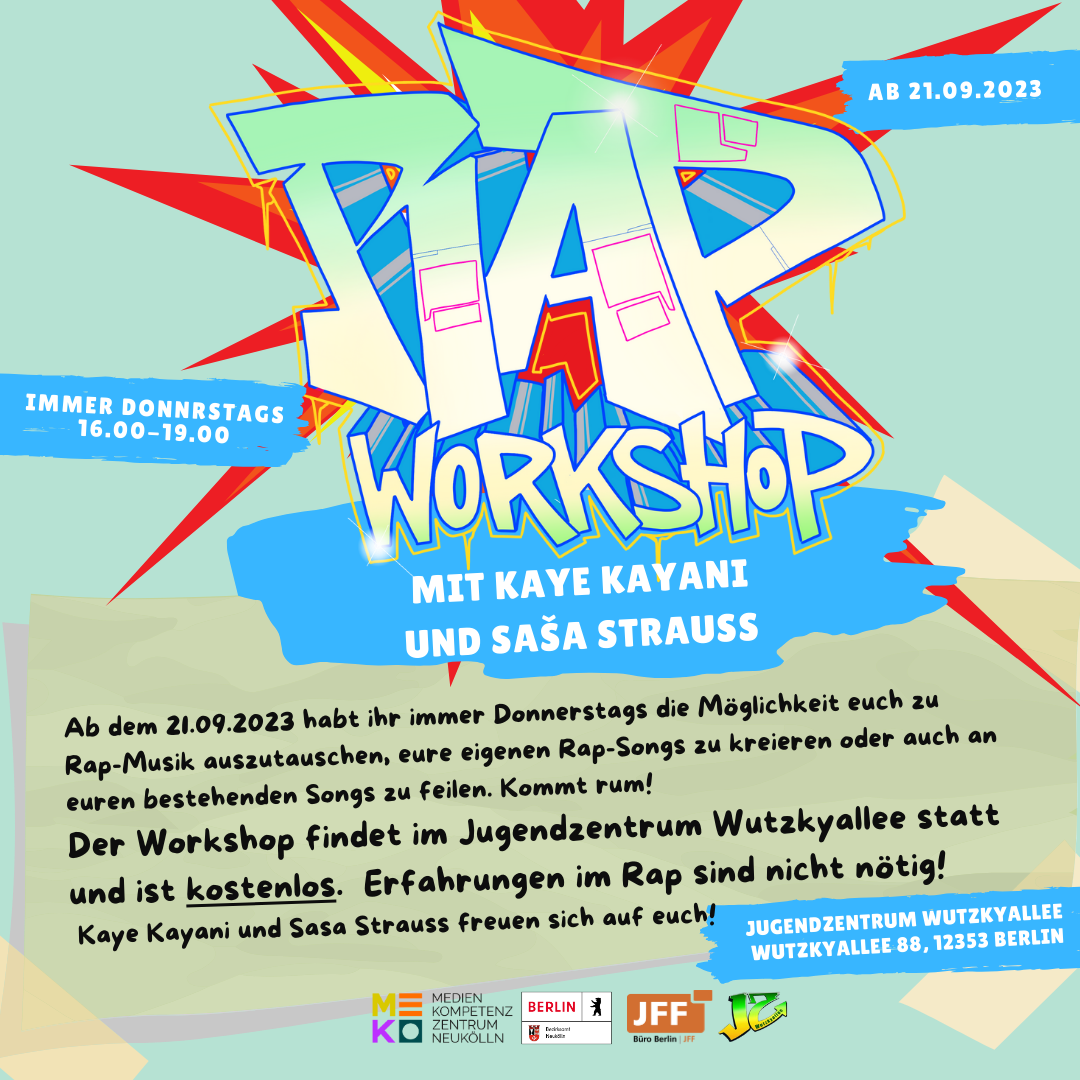 Flyer zum Rap-Workshop Wutzkyallee