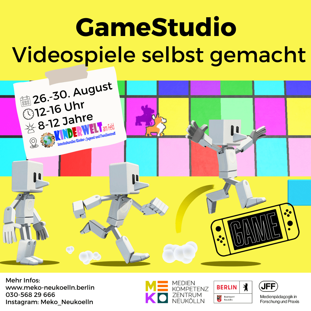 Flyer GameStudio-Projektwoche in der Kinderwelt am Feld