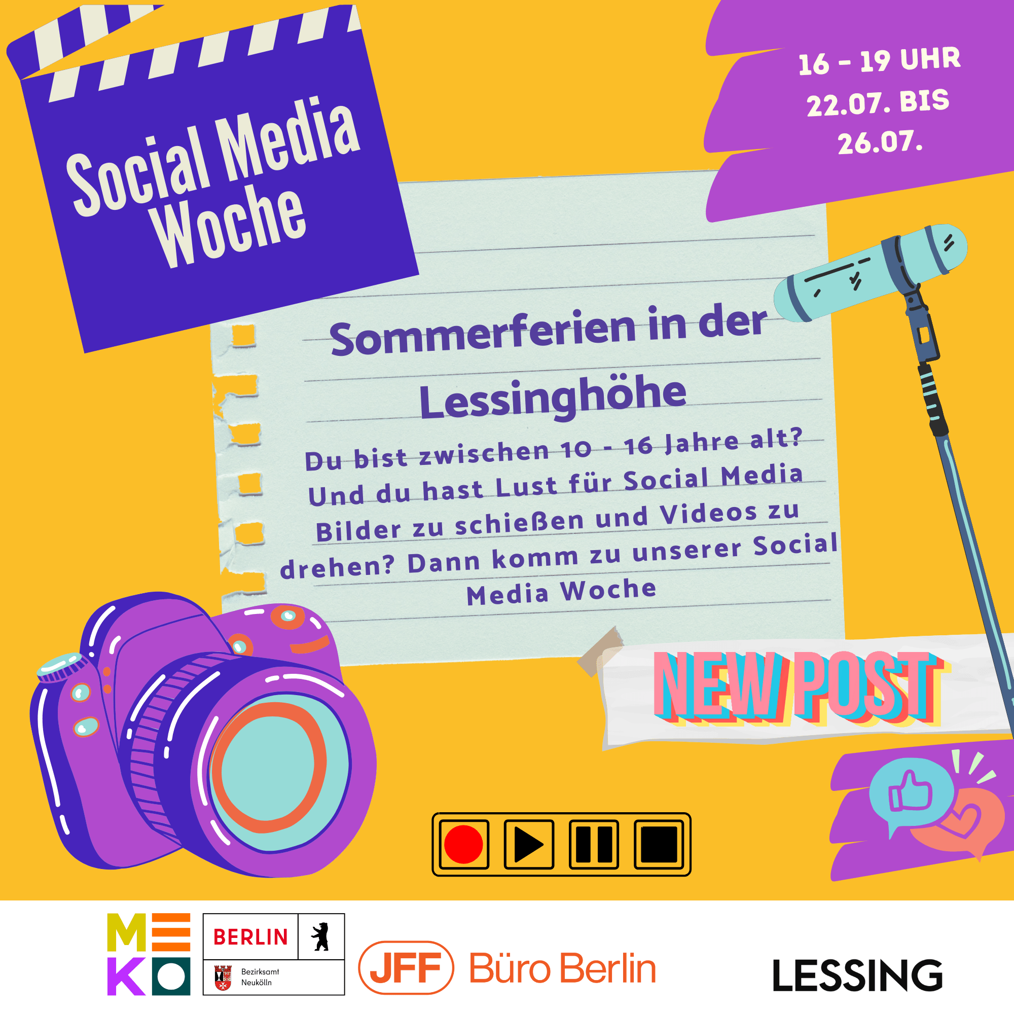 Flyer Sommerferien-Programm Lessinghoehe